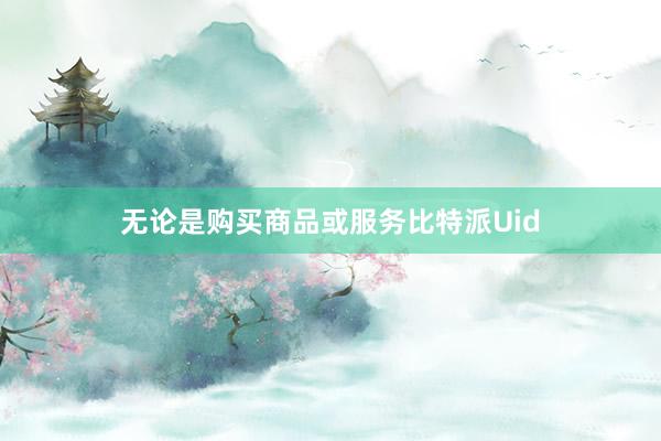 无论是购买商品或服务比特派Uid