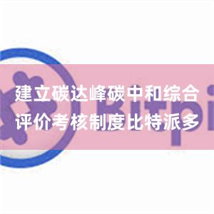 建立碳达峰碳中和综合评价考核制度比特派多