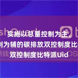 实施以总量控制为主、强度控制为辅的碳排放双控制度比特派Uid